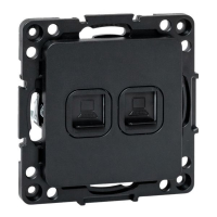 Розетка компьютерная 2-м Стокгольм RJ-45 механизм черн. EKF EZK02-035-10