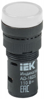 Лампа светосигнальная AD16DS d16мм 110В AC/DC бел. KARAT IEK BLS10-ADDS-110-K01-16