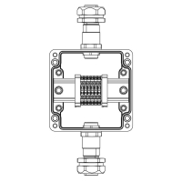Коробка клеммная взрывозащ. TBE-P-03-(6xCBC.2)-1xKAEPM2MHK-20(A)-1xKAEPM2MHK-20(C)1Ex e IIC Т5 Gb / Ex tb IIICT95град.C Db IP66/КЗ полиэстер DKC 1231.031.22.11B
