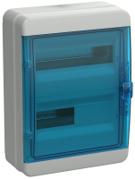 Корпус КМПн-24 TEKFOR IP65 син. прозр. дверь пластик. IEK TF5-KP72-N-24-65-K03-K07