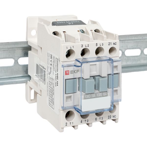 Контактор КМЭ 18А кат. 220В AC 1НЗ EKF ctr-s-18-220-nc