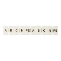 Маркеры для UT/ST/Push-in 2.5 с символами "A. B. C. N. PE" (уп.100шт) EKF zb-st-2.5-A-PE