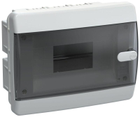 Корпус ЩРВ-П-8 UNION Compact IP41 черн. прозр. дверь пластик. IEK UIC-KP12-V-08-41-K01