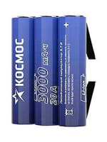 Аккумулятор Li-ion 18650 3000мА.ч без защиты с выводами под пайку (уп.3шт) KOC18650Li30PAS3