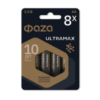 Элемент питания алкалиновый AA/LR6 1.5В ULTRAMAX BL-8 (уп.8шт) ФАZА 5064676