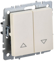 Выключатель жалюзи СП BRITE ВС10-1-5-БрКр 10А механизм беж. IEK BR-V15-0-10-K10