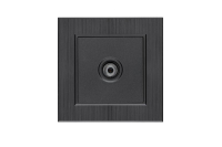 Розетка TV проходная Karea LINE STAR дым. металлик Makel 86050007