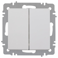 Выключатель 2-кл. СП Accent 6-104-01 10А IP20 250В AL/CU бел. Intro Б0063452