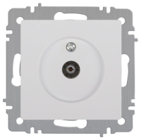 Розетка телевизионная одиночная TV СП Accent 6-301-01 IP20 бел. Intro Б0063601