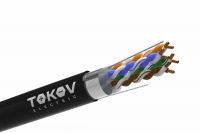 Кабель витая пара F/UTP 4х2х24AWG(0.51мм) кат.5E PE outdoor Fluke tested 305м (м) PRO TOKOV ELECTRIC TKP-C05-F42-5E-305-OD