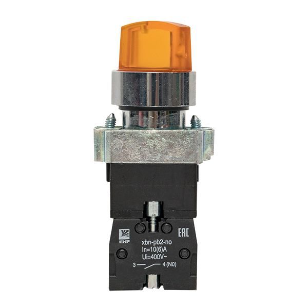 Переключатель BD21 2P с желт. подсветкой 230В NO PROxima EKF xb2-bk21-y-230