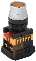 Кнопка ABLF-22 d22мм 1НО+1НЗ 240В неон желт. GENERICA BBT10-ABLF-K05