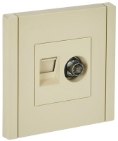 Розетка 2-м TV+RJ45 кат.5E FORTE&PIANO FP436 ваниль IEK FP-AK20-1-K10
