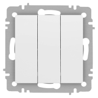 Выключатель 3-кл. СП Accent 6-106-01М 10А IP20 250В AL/CU бел. матов. Intro Б0063532
