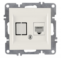 Розетка компьютерная LAVIN/KAREN RJ45 кат.6 механизм бел. ARVIA 50 01 1000 247