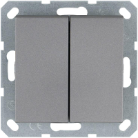 Кнопка 2-кл. 10А IP20 с переключающим контактом механизм алюм. Jasmart G3020S