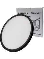 Светильник светодиодный SLIM BLACK 38Вт 4500К IP40 2650лм 230В 400х25мм КОСМОС KSlim38w_B4500K