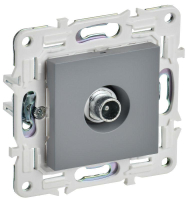 Розетка телевизионная проходная TV SKANDY SK-A17Gr сер. IEK SK-A10-P-K03
