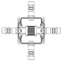 Коробка клеммная взрывозащ. TBE-P-03-(6xCBC.2)-1xKA2MHK(A)-1xKA2MHK(B)-1xKA2MHK(C)-1xKA2MHK(D)1Ex e IIC Т5 Gb /Ex tb IIIC T95град.C Db IP66/КЗ полиэстер DKC 1231.031.22.1226