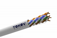Кабель витая пара F/UTP 4х2х24AWG(0.52мм) кат.5E PVC indoor Fluke tested 305м (м) PRO TOKOV ELECTRIC TKP-C06-F42-5E-RU-PVC