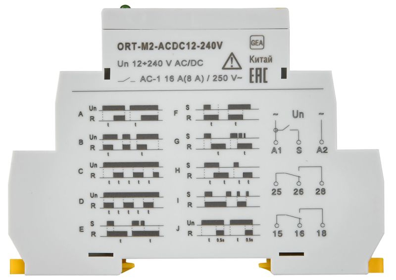 Реле времени многофункц. ORT 2 контакта 12-240В AC/DC IEK ORT-M2-ACDC12-240V