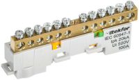 Шина PE "земля" неизол. на универс. держ. 6х9-12-Ж TEKFOR IEK TF-NN10-12-DL-K05