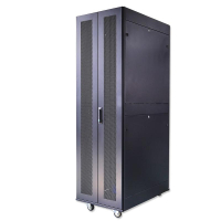 Шкаф серверный телекоммуникационный напольн. ND-SC-47U80/120-BK 19дюйм 47U 800х1200мм для распределит. и серверн. оборудования; передн. и задн. двойн. перфорир. двери ручки с замком RAL 9004 черн. Cabeus 11123c