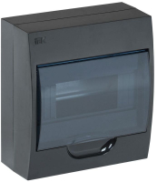 Корпус навесной ЩРН-П-8 Krepta 3 IP41 пластик. черн. IEK MKP12-N-08-41-K02