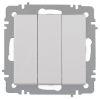 Выключатель 3-кл. СП Accent 6-106-01 10А IP20 250В AL/CU бел. Intro Б0063531