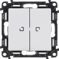 Выключатель 2-кл. СП Valena Life 10А IP20 250В 10AX с подсветкой с лиц. панелью механизм бел. Leg 752428