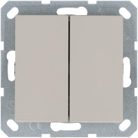 Кнопка 2-кл. 10А IP20 с переключающим контактом механизм тауп Jasmart G3020T