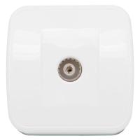 Розетка телевизионная TV 1-м ОП Минск 5-862МГц 75Ом бел. Basic EKF EGA00-027-10