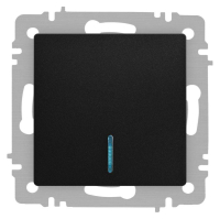 Выключатель 1-кл. СП Accent 6-102-05 10А IP20 250В с подсветкой AL/CU антрацит Intro Б0063475