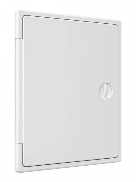 Люк-дверца ревизионная накладная 200х250мм с ручкой-задвижкой АБС бел. EVECS ЛТ2025П