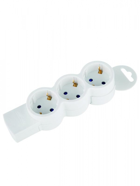 Колодка розеточная 3 гнезда с заземлением Quick Fix (быстрое подключение) 3680Вт Duwi 32017 5