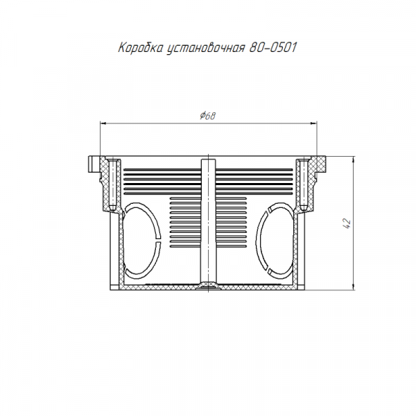 Коробка установочная СП 80-0501 безгалогенная (HF) 68х42 без соединителя Промрукав 80-0501