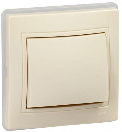 Выключатель 1-кл. СП Кварта ВС10-1-0-ККм-44 10А IP44 крем. GENERICA KV-V10-10-44-K33