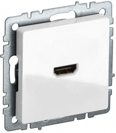 Розетка СП BRITE HDMI РHDMI-0-БрБ механизм бел. IEK BR-H10-K01