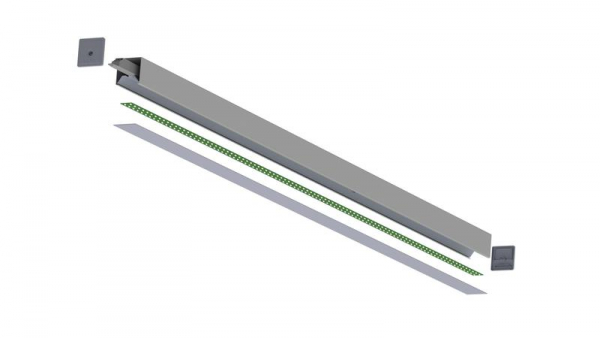 Светильник светодиодный CUBO 36 4000 opal-sand IP20 750х80х50 CRI80 подвесной черн. CSVT ЦБ-00003760