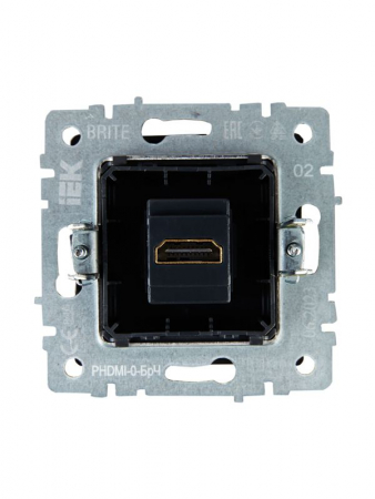 Розетка СП BRITE HDMI РHDMI-0-БрЧ черн. IEK BR-H10-K02