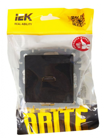 Розетка СП BRITE HDMI РHDMI-0-БрЧ черн. IEK BR-H10-K02