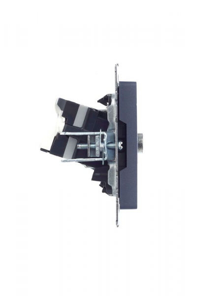 Розетка компьютерная + телевизионная 2-м BRITE РТВ/РК12-БрМ RJ45 кат.5E + TV механизм маренго IEK BR-AK20-1-K35