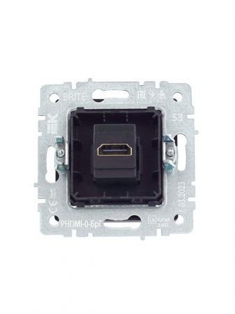 Розетка СП BRITE HDMI РHDMI-0-БрГ механизм графит IEK BR-H10-K53