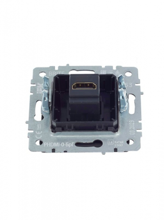 Розетка СП BRITE HDMI РHDMI-0-БрГ механизм графит IEK BR-H10-K53