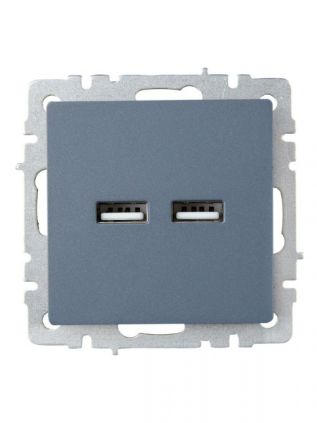 Розетка BRITE USB A+A 3.1А РЮ10-1-БрМ маренго IEK BR-U21-D31-K35