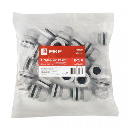 Сальник PG21 d13-18мм (d отверст. 28мм) IP54 PROxima EKF plc-pg-21-r