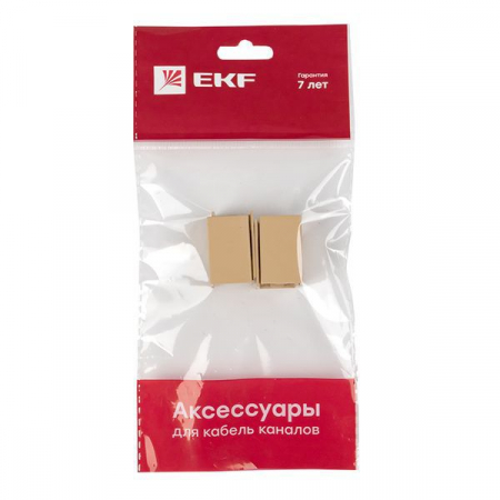 Соединитель на стык 16х16 под свет. дерево Plast PROxima (уп.4шт) EKF conl-16-16x4