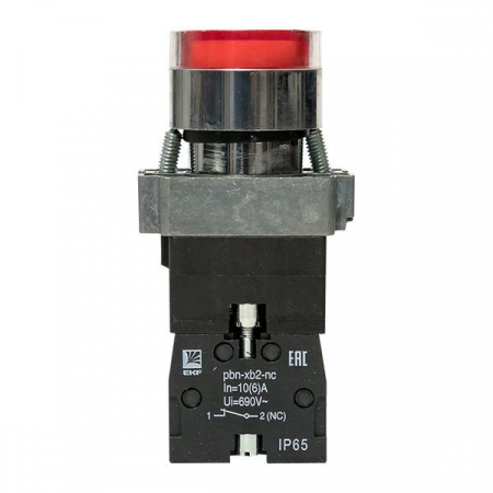 Кнопка BA42 с подсветкой 230В красн. NC IP65 PROxima EKF xb2-bw42-230-65