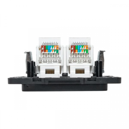 Розетка компьютерная 2-м Стокгольм RJ-45 механизм черн. EKF EZK02-035-10