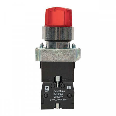 Переключатель BD21 2P с красн. подсветкой 230В NO PROxima EKF xb2-bk21-r-230